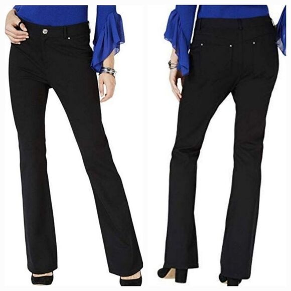 INC International Concepts Pants - ☔️🔹️INC Bluish Black Velour Luxe Bootcut Pants Size 4/27